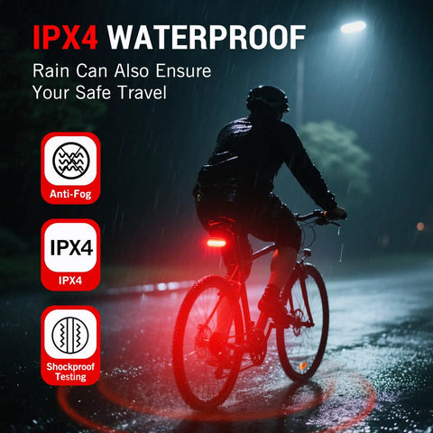 Ultra Bright E Bike Rear Light With 13 LED Beads For Night Riding 48V Tail Light USB Chargeable With SM Connector High Visibility For City And Mountain Roads Back Road Safety Taillight For Safer Rides In Any Weather