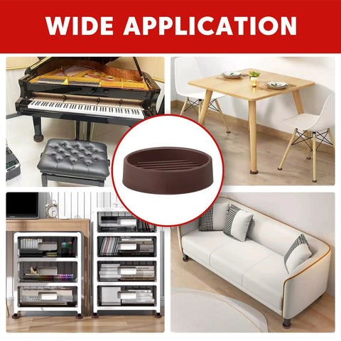 Heavy Duty Rubber Furniture Floor Protectors 2x2 Round Caster Cups Anti Slip Bed Stopper for furniture applications