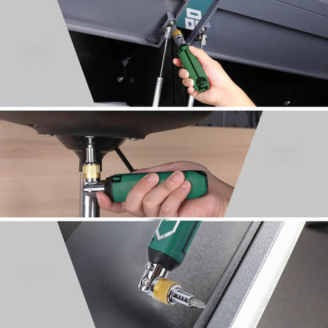 Ultimate 14 In 1 Ratchet Set With Adjustable 0 To 180 Degrees Angle For Tight Spots, Heavy Duty Screw Drill Bit Kit Includes 9 Bits Plus 5 Sockets For Home Repair Auto Maintenance Jobs The Total Fixer Upper That Gets It Done Right. adjustable ratchet tool on tight fasteners, CRV bits