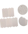 Five Pack Microwave Oven Mica Plates And Sheets Set, showcasing heat resistant insulation material with close-up texture view.