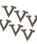 Top Shelf 6 Piece Folding Lid Stay Hinges Retro Bronze Finish For Wooden Jewelry Boxes Craft Cabinets Solid Hardware.