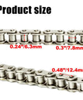 420 Motorcycle Chain With 132 Links And Chain Breaker Heavy Duty Compatible With 50Cc To 212Cc ATVs And Dirt Bikes size details