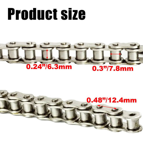 420 Motorcycle Chain With 132 Links And Chain Breaker Heavy Duty Compatible With 50Cc To 212Cc ATVs And Dirt Bikes size details