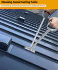 Two In One Standing Seam Roofing Hand Seamer Tool used on metal roof panels