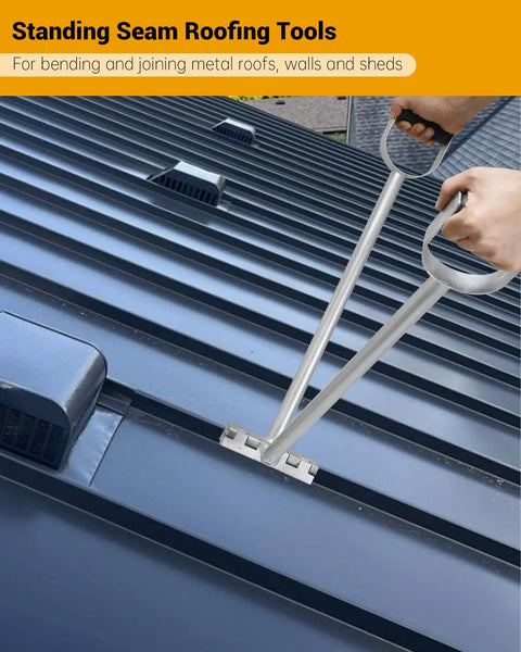Two In One Standing Seam Roofing Hand Seamer Tool used on metal roof panels