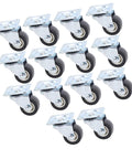 Chiyyak 14 Pieces Furniture Casters, 360 Degree Rotation, 1 Inch Swivel Caster Wheel for Table Cabinet Workbench shown in a group.