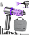 Boss Level 80,000 RPM Vacuum And Air Duster 4 In 1 Handheld Cordless Cleaner, attachments, carrying case, and suction tips