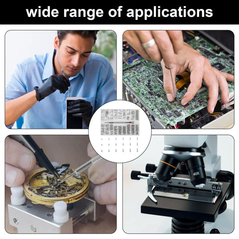 500-Pack Self-Tapping Micro Screws M1.2 M1.4 M2 For Eyewear, Watches, Laptops And Electronics - Versatile Repair Applications