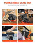 4 uses of 5 Inch Bench Vise With 360 Degree Swivel Locking Base And Anvil, Beefy Heavy Duty Ductile Iron Construction, 2.8 Inch Throat