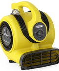 600 CFM Air Mover Blower For Industrial, Workshop, And Home Use, 3 Speeds, 5 Adjustable Angles, Daisy Chain, Heavy Duty Workhorse For Water Damage Restoration And Plumbing, GF600A Yellow