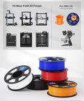 PETG Filament 1.75Mm Black 1Kg Spool For Most FDM 3D Printers With Dimensional Accuracy Plus Minus 0.02 mm in stacked arrangement