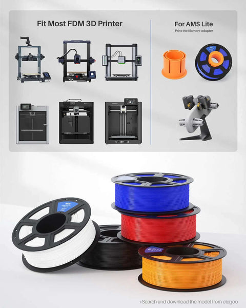 PETG Filament 1.75Mm Black 1Kg Spool For Most FDM 3D Printers With Dimensional Accuracy Plus Minus 0.02 mm in stacked arrangement