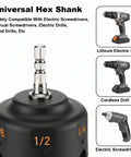 Heavy Duty All Thread Nut Runner And Bolt Extractor Tool with universal hex shank for compatibility with various drills.