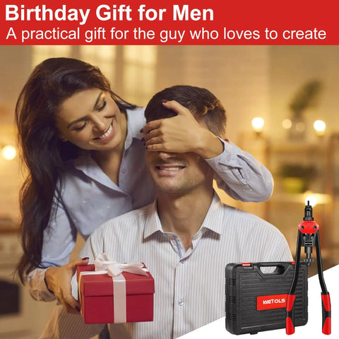 Rivet Nut Tool Kit With 11 Mandrels And 110 Rivet Nuts Beefy Yet Precise Rivnut Gun Set Gift for Men