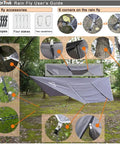 Camping Hammock With Mosquito Net And Rain Fly Tarp For Outdoor Adventures setup guide with ropes and stakes