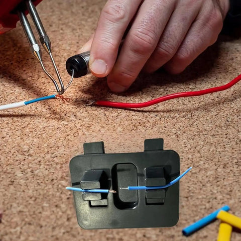 Heavy Duty Welding Wire Fixture Clamps Thickened Adjustable Cable Holds for Soldering Projects and Electrical Work made with Durable ABS, securing wires during use.
