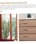 Vintage Retro Drawer Handles Set For Jewelry Boxes And Small Cabinets Mini 56x17mm Wooden Chest Pulls on modern cabinet.