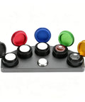Color Coded Watch Oil Cup Set With Lids Five Empty Metal Oil Cups And Stand For Horology Repair On The Bench Oiler Kit For Watchmakers Dish To Keep Oils Separated During Service Oil Not Included