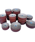 Heavy Duty Shop Grade Emery Cloth Sandpaper Roll For Drum Sanders Woodworking And Auto Metallic Surface Polishing Built Tough, various sizes stacked