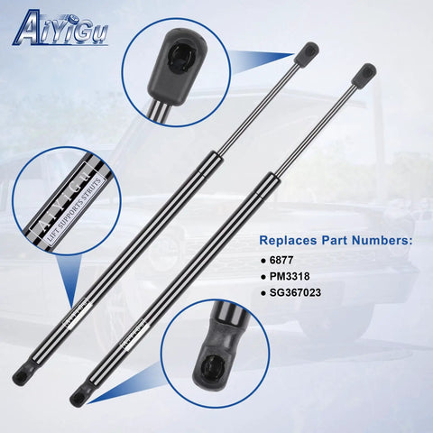 2 Pieces Front Hood Struts Shocks Lift Supports Gas Springs Direct Fit For Hyundai Santa Fe 2013 Through 2019 Base GLS LX Limited SE Sport XL Models Durable Aluminum Construction Easy Bolt On No Tools Required Safe Smooth Operation
