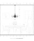 Williamsburgh 6 Light Chandelier In White Traditional Steel Fixture For Dining Room with dimensions 24 dia x 18 high.
