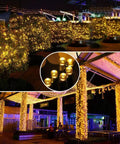 Solar Powered Outdoor Fairy String Lights 39Ft 100 LED Waterproof Twinkle With 8 Modes And Memory Function No Battery Replacement Needed