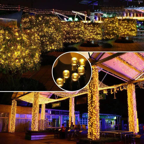 Solar Powered Outdoor Fairy String Lights 39Ft 100 LED Waterproof Twinkle With 8 Modes And Memory Function No Battery Replacement Needed