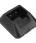 Close-up of 2 Pack UV5R Radio Charger Dock with built-in indicator light, ABS construction for UV5R Plus, UV5RA, UV5RB series.