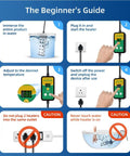 Instructional guide for Immersion Water Heater 1800W 120V With Digital Thermostat And Real Time Temperature Display