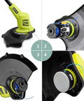 Replacement Weed Wacker String Pack For Ryobi One Plus 18V 24V 40V Trimmers 0.065 Inch 11 Ft Auto Feed Spool in use