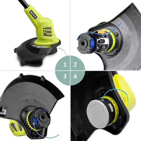 Replacement Weed Wacker String Pack For Ryobi One Plus 18V 24V 40V Trimmers 0.065 Inch 11 Ft Auto Feed Spool in use