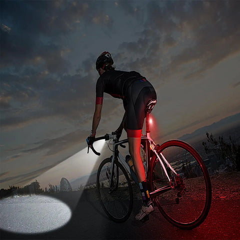 Rechargeable Bike Light Set With Electric Bell And Tail Light Ultra Bright Waterproof Headlight With Quick Release Perfect For Night Riding On Road Or Mountain Bikes Safe Durable For Adults And Kids