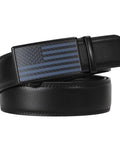 Dope Mens Leather Belt Ratchet Black Dress Belt With Automatic Slide Buckle For Men Easy Adjustable Everyday Wear For Jeans Business Attire