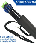 Dual-Use Archery Quiver Backpack with adjustable arrow holder, padded shoulder strap, hip back quiver with belt clip