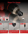 M35 Cobalt TiAlN Coated Countersink Drill Bit Set Built For Heavy Duty Jobs With guide steps for drilling and screw tightening