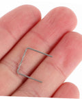 Hand holding a single pre-cut wave staple from Hot Staple Repair Rods 100pcs For Automotive Bumper Repair Pre Cut Wave Staples Quick Fix