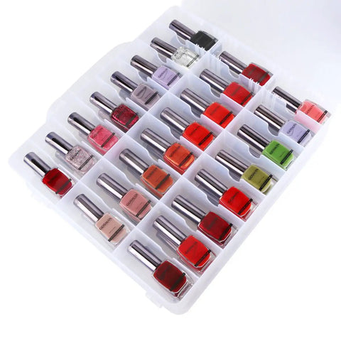 Universal Nail Polish Holder Organizer For 48 Bottles With Adjustable Dividers Space Saver Game Changer For Countertop
