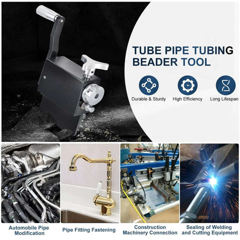 Bead Roller Beader Tool For Tube And Pipe, Easy Beading For Intake And Intercooler Piping, tool shown with automotive use options.