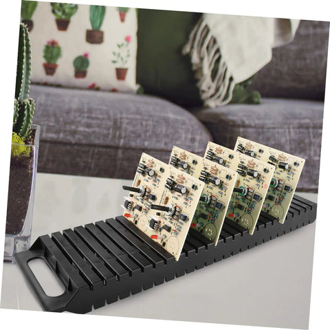 Pro Grade 25 Slot Anti Static Circuit Board Rack And Drying Tray Set Of 3 47 X 13.8 X 3.6 Cm PCB Storage Stand with circuit boards