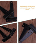 10 Pack Heavy Duty 4 Inch T Hinges For Doors And Gates Thickened Iron Gate Hinge Set Black Load Bearing Barn Shed