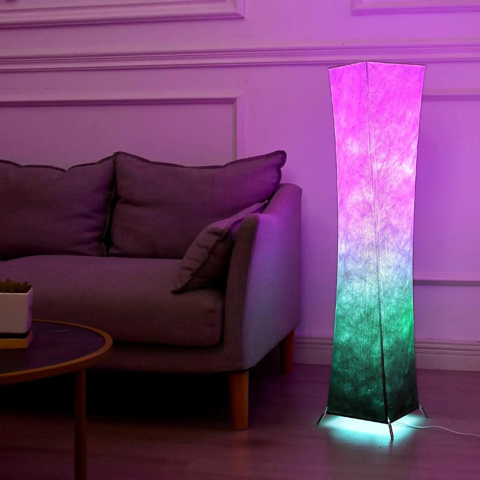 Slender 39 Inch Floor Lamp, RGB, Remote Control ✓