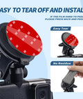 Six Pack Dash Cam Adhesive Pads Set for Car showing easy tear-off feature on dashboard mount; strong adhesive, no residue
