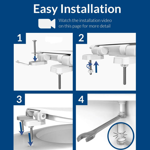 Step-by-step guide for installing Soft Close Toilet Seat With Durable Plastic Construction Extra Stability Bumpers And Secure Hinges Made In USA