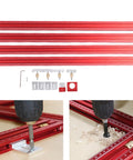 Adjustable Aluminum Router Template Rail Guide With Dual Scale Measurements For Clean Straight And Curved Woodworking Cuts components and setup process.