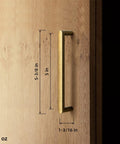 5 Inch Antique Brass Cabinet Pull Handles, 6 Pack, Grooved Texture Non Slip Grip For Farmhouse And Industrial Cabinetry
