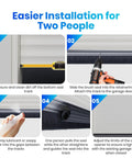 Step-by-step installation guide of Garage Door Seal Kit For Steel Wood And Aluminum Doors with 2 Inch Brush and U Plus O Rubber