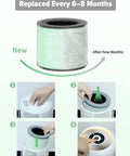 TR-8080 Air Purifier Replacement Filter 4 in 1 Filtration System installation sequence and replacement guide.