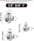 Dimensions of 304 Stainless Steel 5-Way Cross Pipe Fitting NPT Female Threads Industrial Grade 1 Inch Heavy-Duty Multi-Port Connector