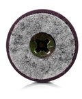 Close-up of Round Screw In Felt Furniture Sliders Three Quarter Inch Brown with visible central screw top view.