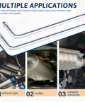 Stainless Steel Exhaust Hanger Rod Weld-On 9.5 Inch Long 90 Degree Bent Universal Fit 2 Pack for car exhaust system support